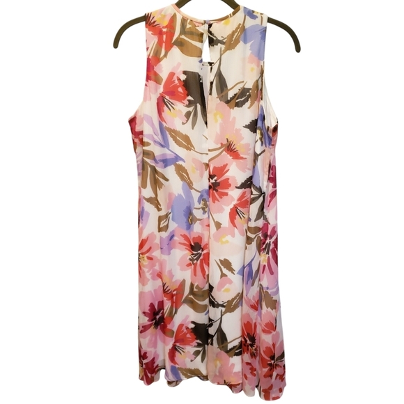 Calvin Klein Red and Black Floral Dress - Picture 2 of 5